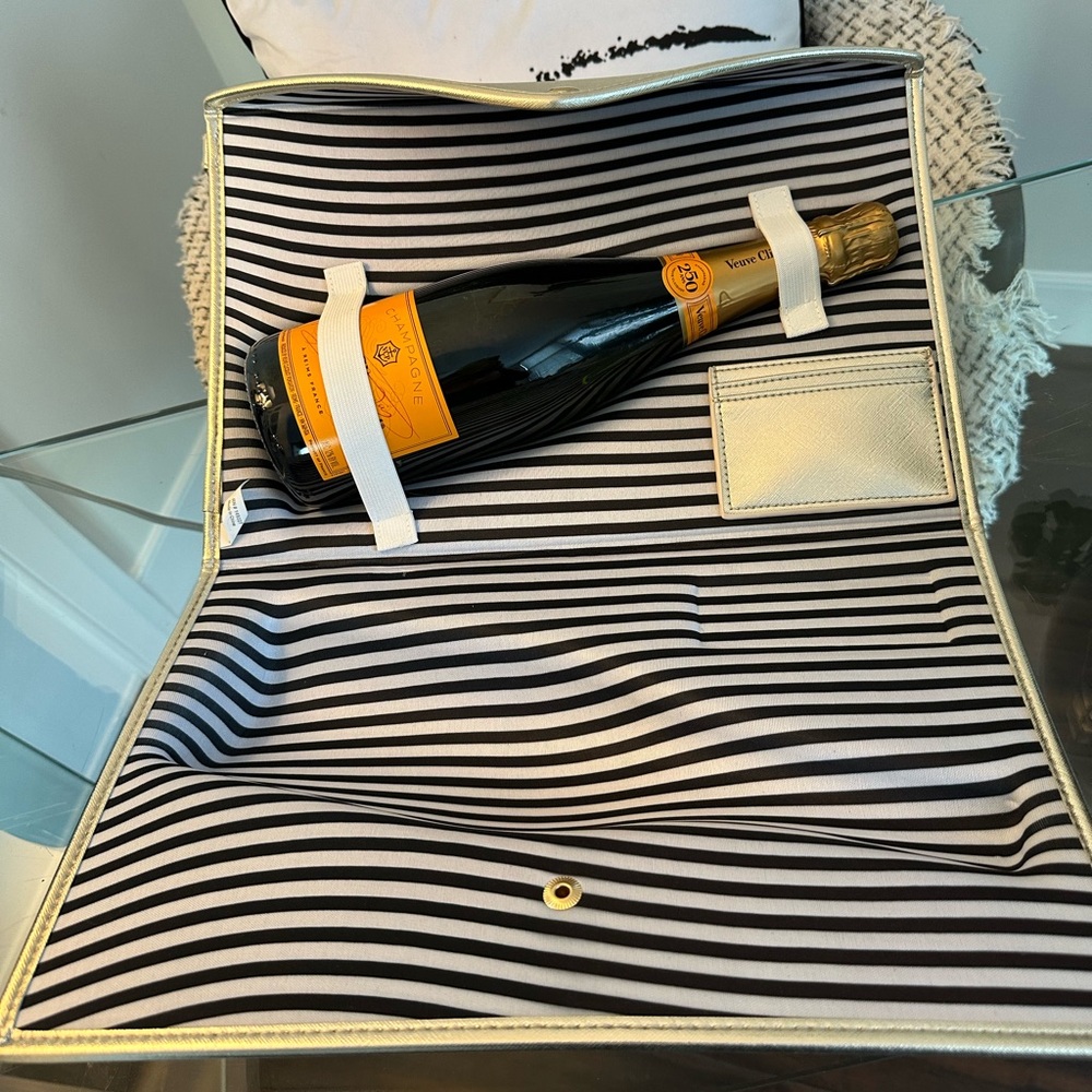 Champagne clutch from Neiman Marcus. NWT